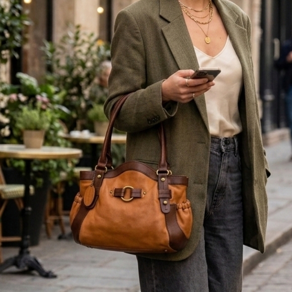 Pelle Studio Handbags - Vintage Pelle Studio Chubby Satchel
